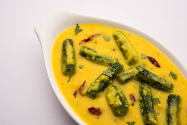 istock ladies finger or bhindi curry / okra masala gravy. selective focus 1195414094