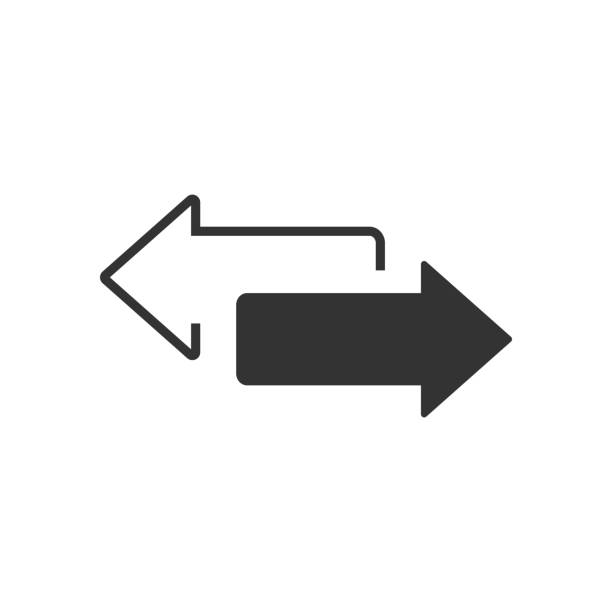 obrazy wektorowe ze strzałką dwustronną - symmetry stock illustrations