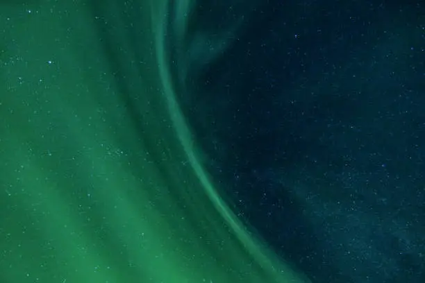 An abstract image of the Aurora on a clear night in the north of Norway