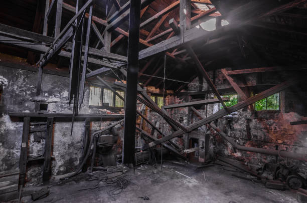 istock factory building with wooden construction 1195424362