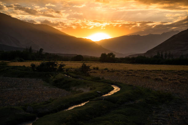 istock Sunset View in Wakhan Corridor in Afghanistan 1195426422