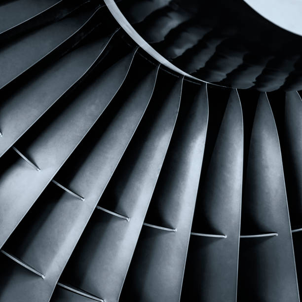 istock Commercial airplane turbofan jet engine 1195433346