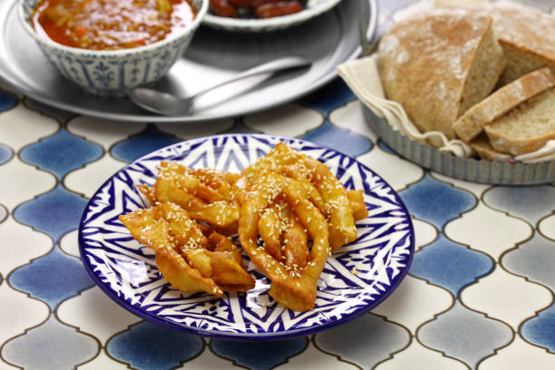 istock homemade chebakia, moroccan ramadan cookie 1195433444