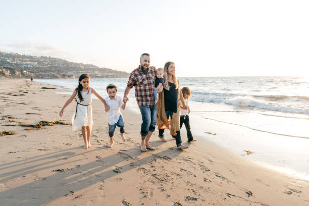 istock Family  on the beach 1195433789