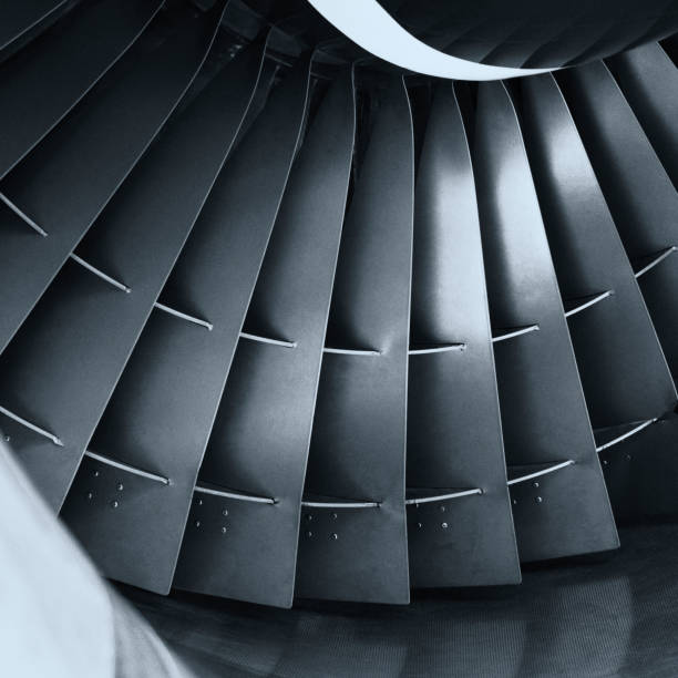 istock Commercial airplane turbofan jet engine 1195433868