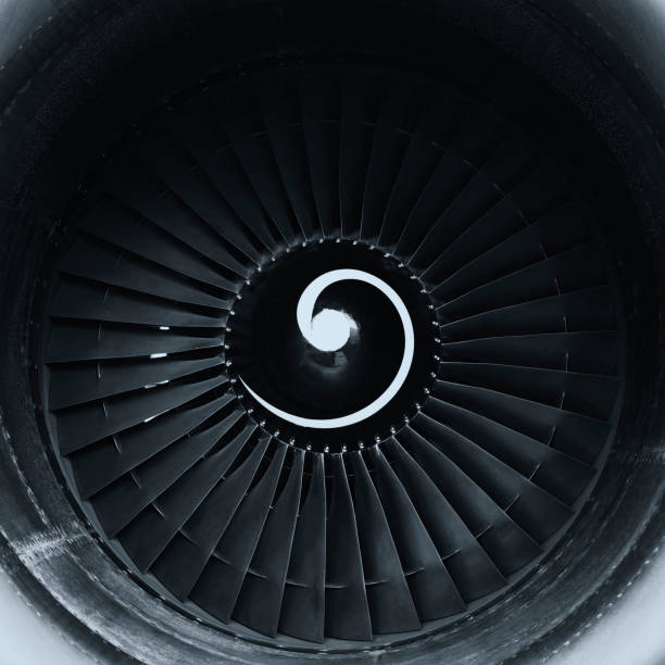 istock Commercial airplane turbofan jet engine 1195434040