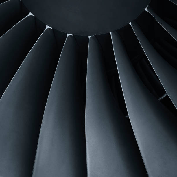 istock Commercial airplane turbofan jet engine 1195434163