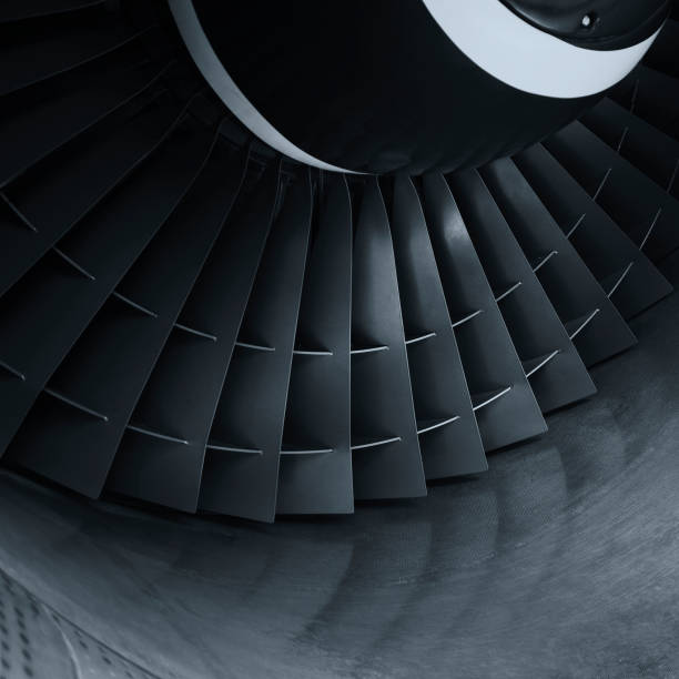 istock Commercial airplane turbofan jet engine 1195434182