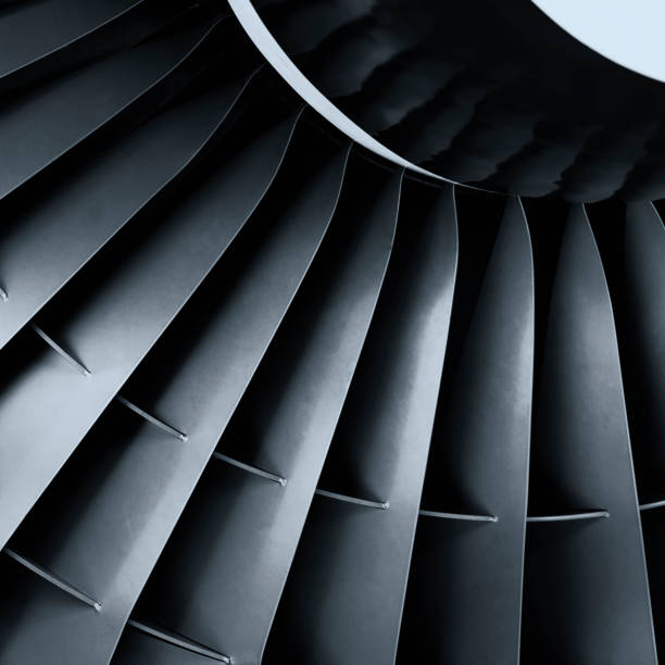 istock Commercial airplane turbofan jet engine 1195434220