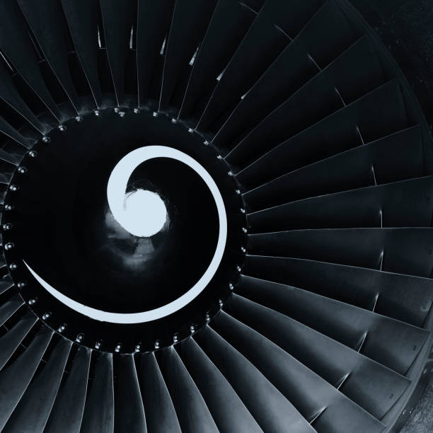 istock Commercial airplane turbofan jet engine 1195434997