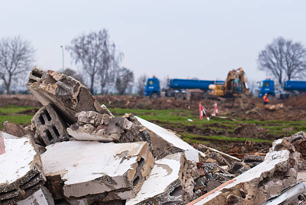 Demolishing site. stock photo