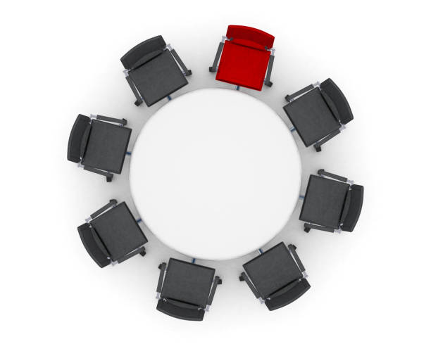 istock Red Different Chair, Leadership Concept, Minimal Design 1195438073