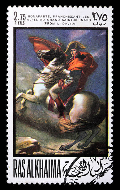 timbre-poste avec napoléon - napoleon bonaparte photos et images de collection
