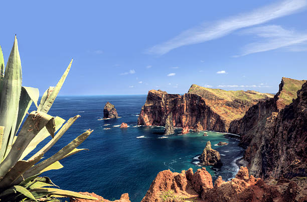 East  coast of Madeira island - Ponta de Sao Lourenco stock photo