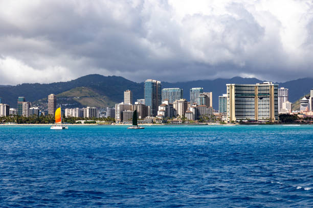 istock Waikiki Beach in Spring Viewed from the Ocean 4 1195447738