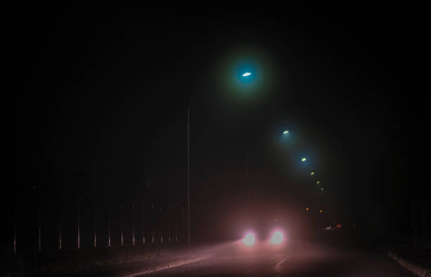 istock Drive into the fog 1195452025