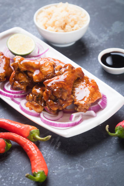 istock Asian spicy chicken wings 1195453204