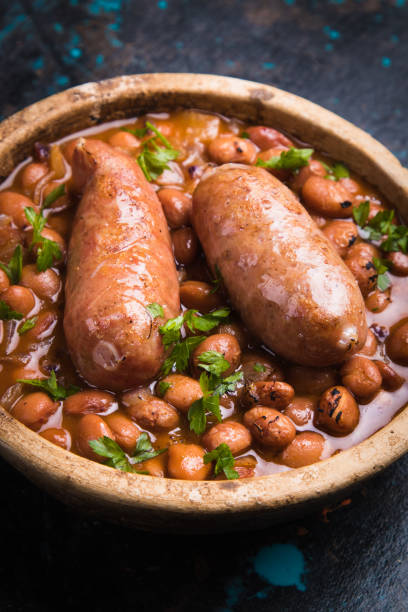istock Kidney beans with pork sausage 1195454396