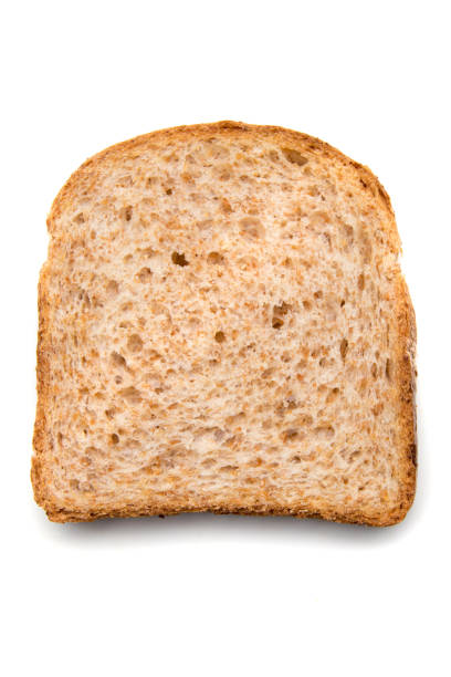 istock Slice of bread with spread on top 1195454557