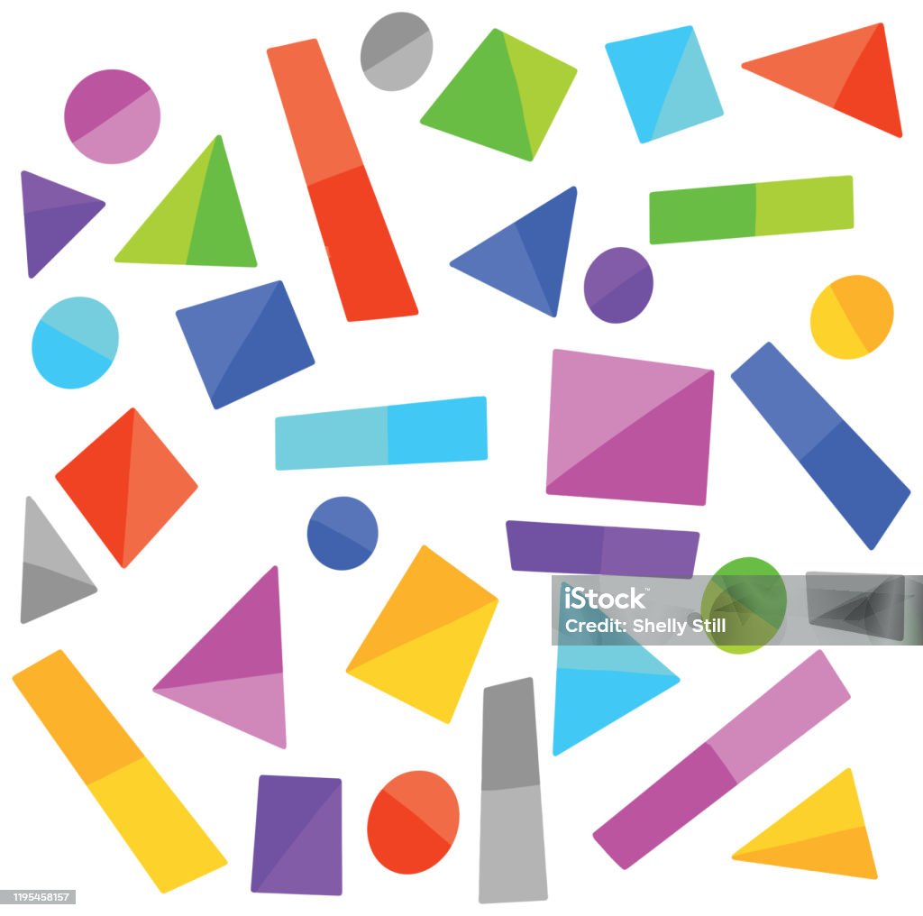 Abstract 80s Style Geometric Style Square Triangle Pattern Vector ...