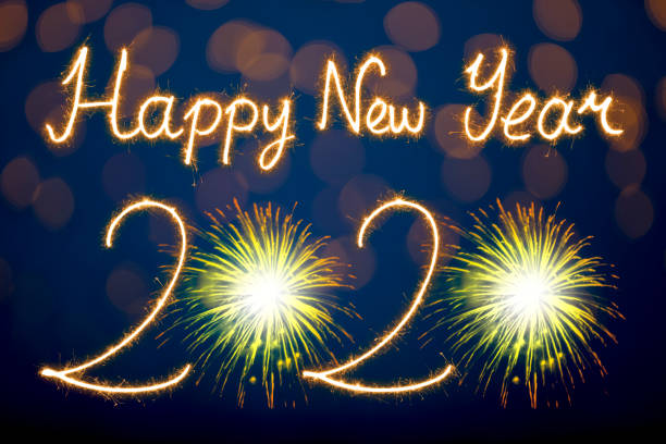 istock Happy New Year 2020 with Sparklers Squib 1195461103