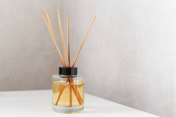 istock Home fragrance with bamboo sticks 1195463276