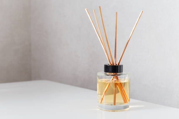 istock Home fragrance with bamboo sticks 1195463297