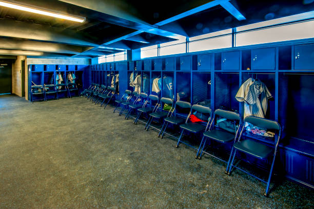 Locker Room Locker room, set up for baseball. locker room stock pictures, royalty-free photos & images