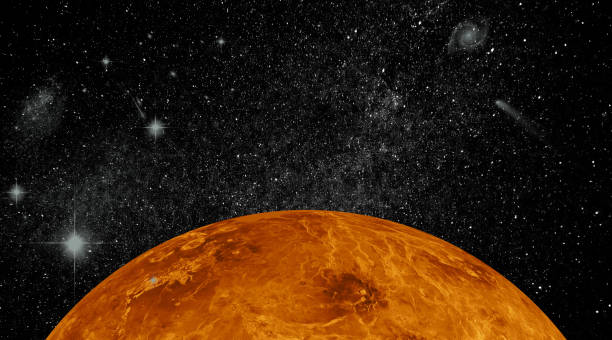 istock Planet Venus rising on a stars background. 1195468053