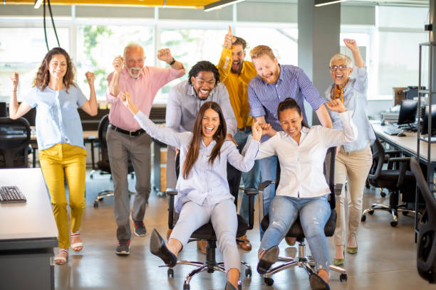 istock Office Chair Race 1195471367