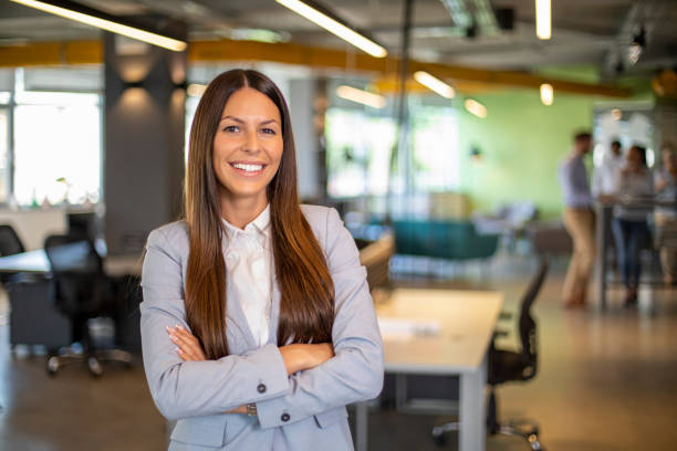 istock Young beautiful businesswoman. 1195471909