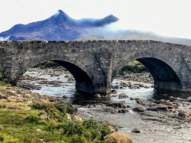 istock Arched Stone Bridge Near Portree Scotland 1195480130
