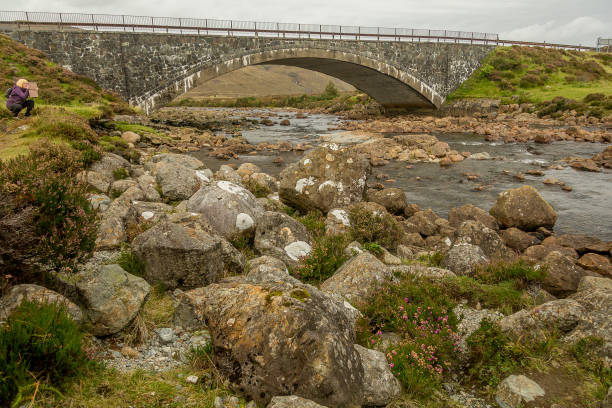 istock Arched Stone Bridge Near Portree Scotland 1195480165