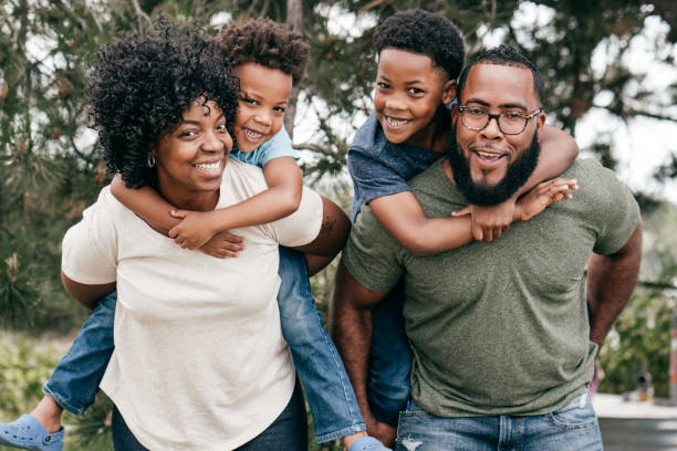 istock Happy family with two kids 1195481225