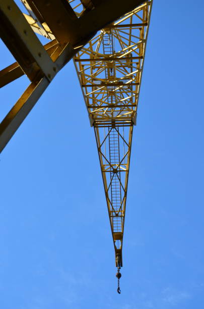 istock yellow crane at puerto madero 1195482233