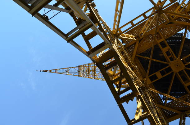istock yellow crane at puerto madero 1195482754