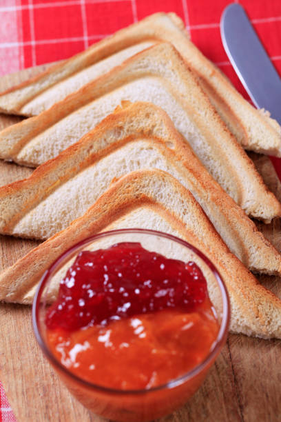 tostowanie i przetwory - toast preserves breakfast bread zdjęcia i obrazy z banku zdjęć