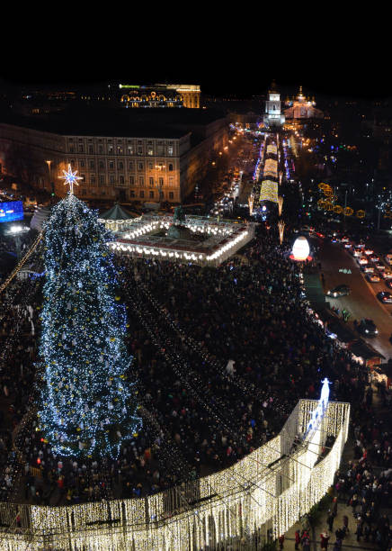 istock Ukrainian Christmas in the night Kyiv 1195487540