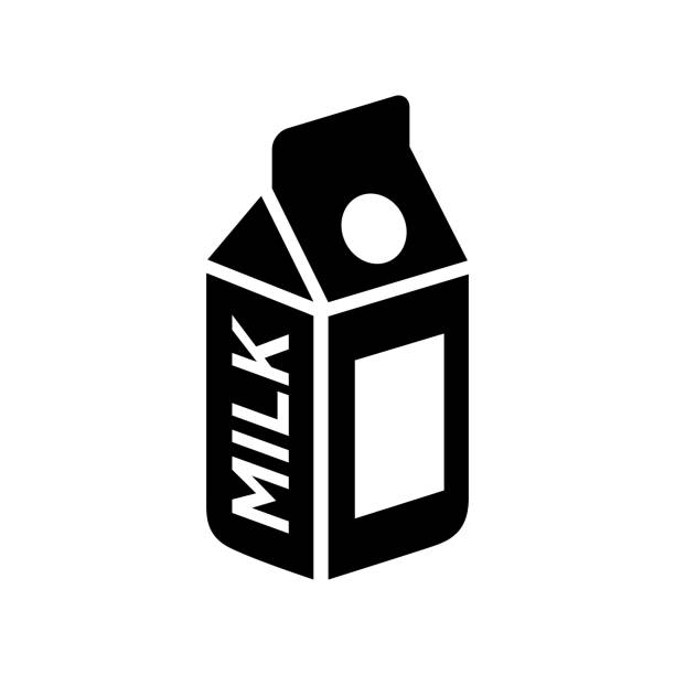 Milk box icon Milk box icon. Editable vector illustration symbol milk carton stock illustrations