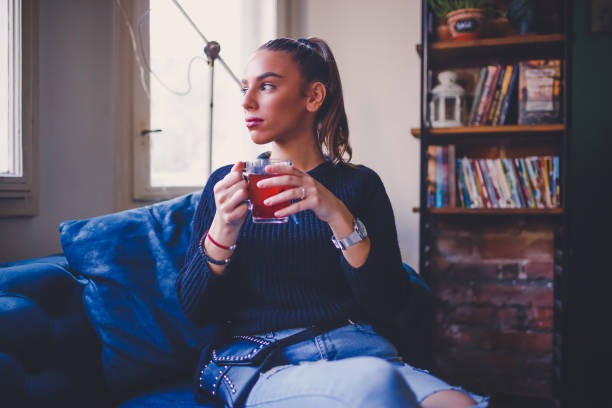 istock Relaxing with cup of tea 1195502201