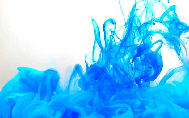 istock Blue hypertonic abstract background. Stylish modern background. Watercolor ink in water. 1195506780