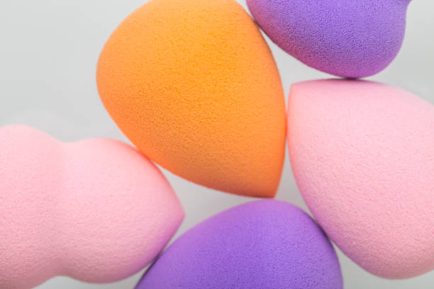 istock Makeup blender, foundation puff, cosmetic blender, sponge tool 1195512283