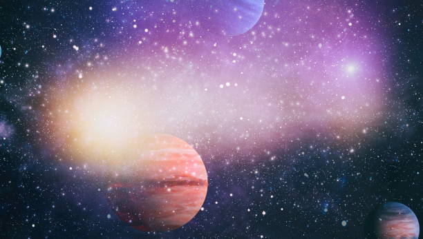 istock Fiery explosion in space. Purple nebula in outer space. Elements of this image furnished by NASA. 1195515138