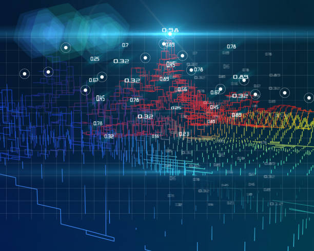 абстрактный футуристич�еский фон прогностический анализ. большие данные. квантовая виртуальная криптография. бизнес-визуализация искусст� - sensory perception flash стоковые фото и изображения