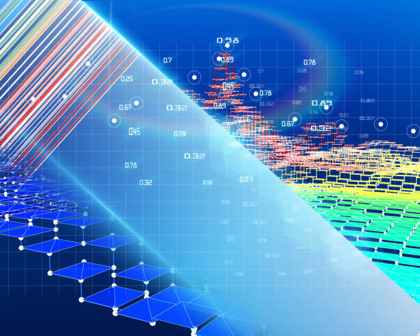 予測分析の未来的概念。ビッグデータ。量子仮想暗号。人工知能のビジネス可視化ブロックチェーン。 - sensory perception flash ストックフォトと画像