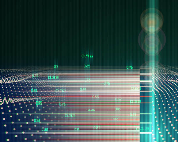 istock Abstract futuristic background  of predictive analysis. Quantum virtual cryptography concept.  Big data.  Blockchain. Business visualization of artificial intelligence. 1195517072