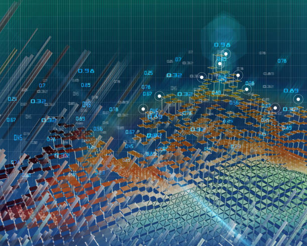 istock Abstract futuristic concept of color polygonal formes. Big data. Quantum virtual cryptography. Business visualization of artificial intelligence. Blockchain. 1195517123