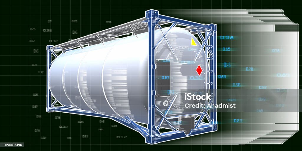 Container Study Visuals Abstract Background Industrial Comcept Tank Container Data Analytics ...