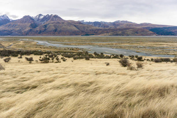 istock Hiking to Mount Cook under the extremely cloudy weather 1195524291
