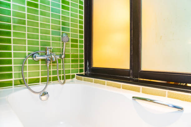 istock Water facuet decoration interior of bathroom 1195528355